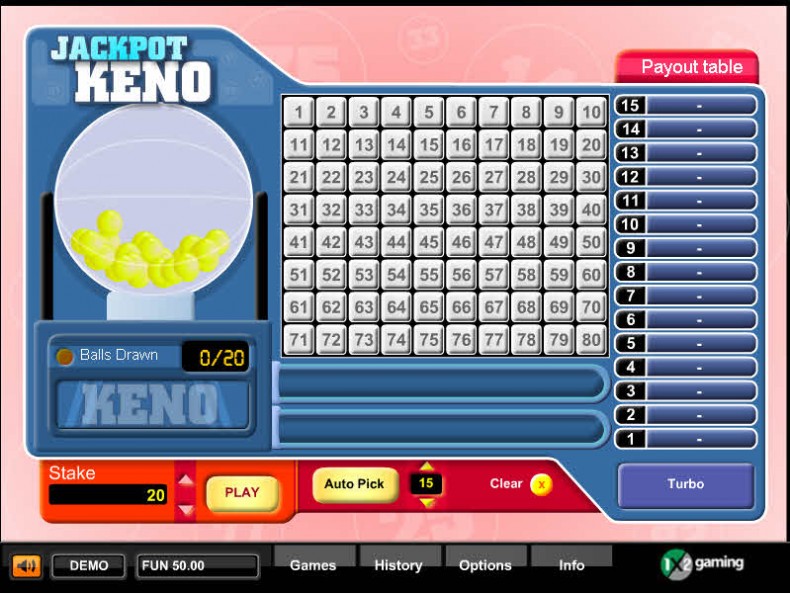 Jackpot Keno MCPcom 1x2Gaming