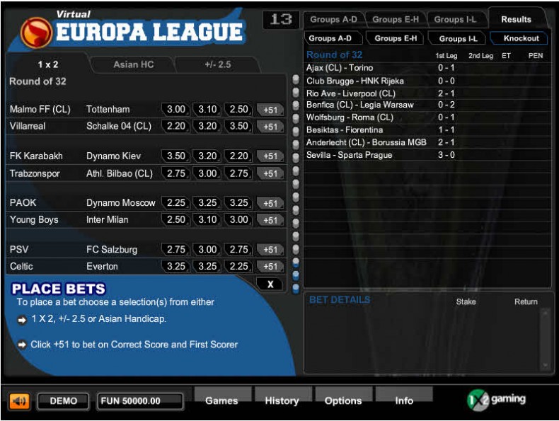 Virtual Europa League MCPcom 1x2Gaming