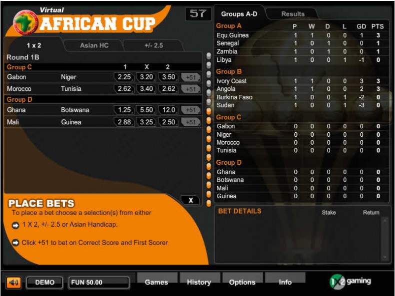 Virtual African Cup MCPcom 1x2Gaming