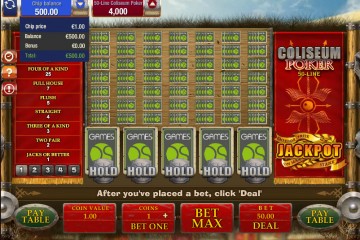 50-Line Coliseum Poker MCPcom Gamesos