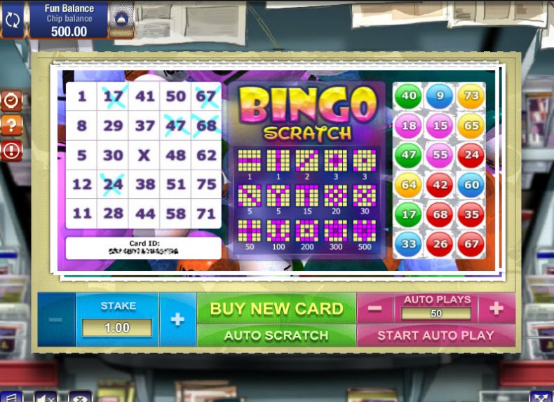 Bingo Scratch MCPcom Gamesos