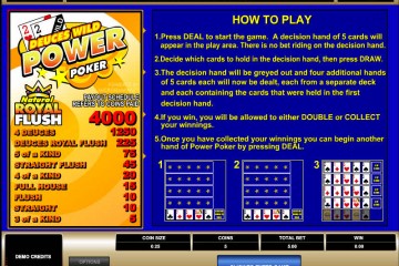 Deuces Wild 4 Play Power Poker MCPcom Microgaming
