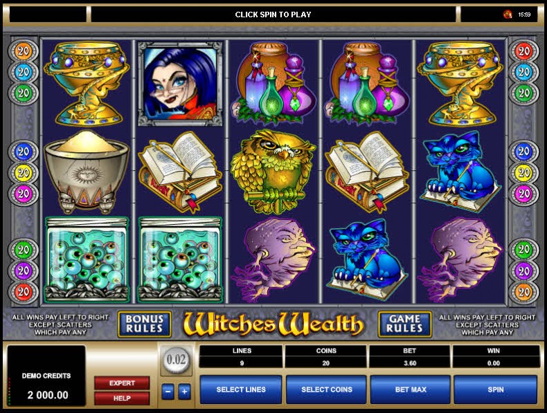 Witches Wealth MCPcom Microgaming
