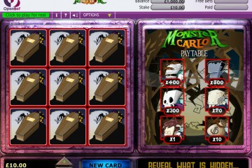 Monster Carlo Scratch Card MCPcom OpenBet