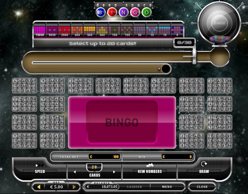 Deep Space Bingo MCPcom Oryx Gaming