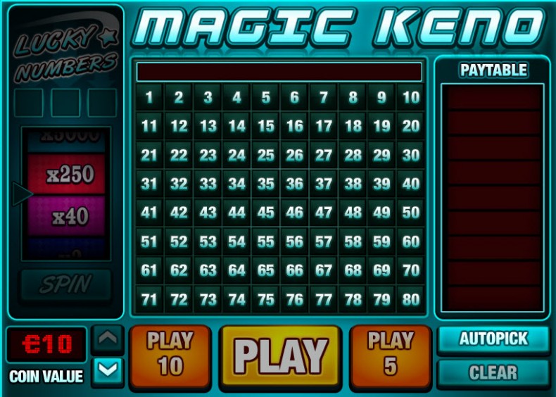 Magic Keno MCPcom PariPlay