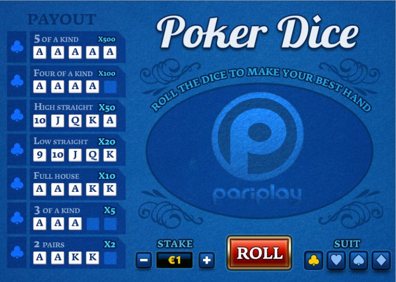 Poker Dice MCPcom PariPlay