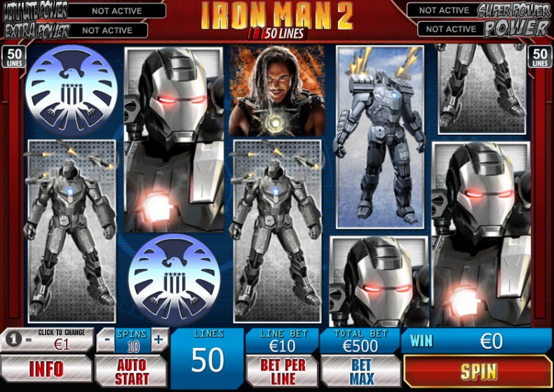 Iron Man 2 50 Lines MCPcom Playtech
