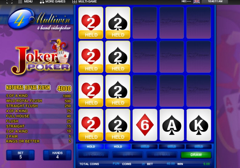 4H Joker Poker MCPcom Espresso Games