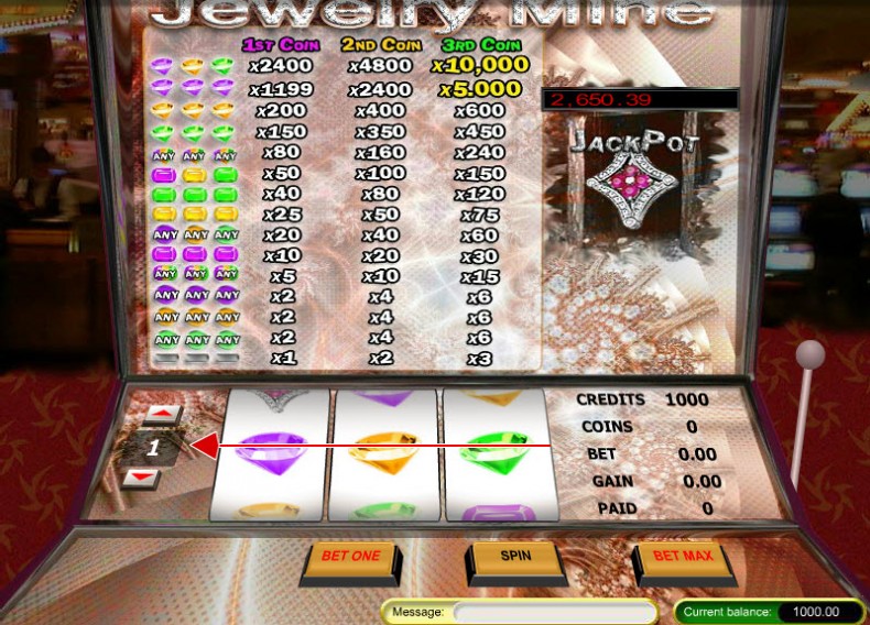 Jewelry Mine MCPcom Gaming and Gambling