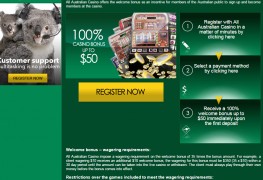 All Australian Casino MCPcom bonus