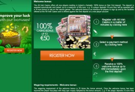 All Irish Casino MCPcom bonus
