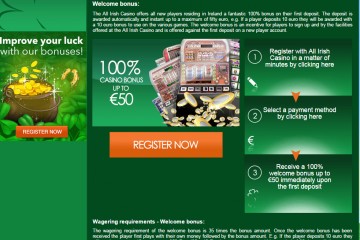 All Irish Casino MCPcom bonus