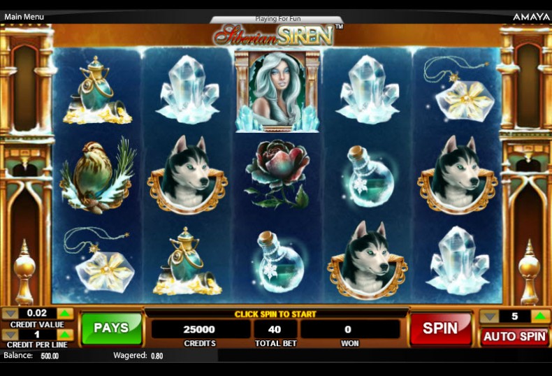 Siberian Siren Video Slots by Amaya