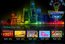 Vegas Mobile Casino Homepage