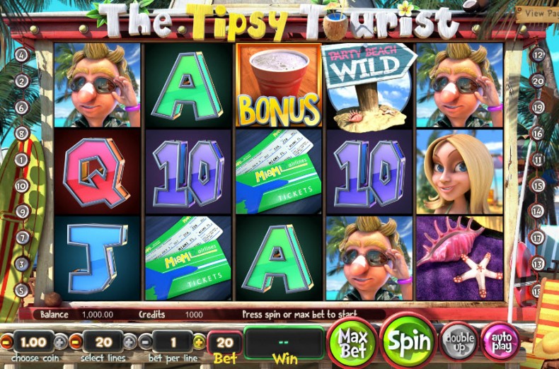The Tipsy Tourist Video slots by BetSoft MCPcom