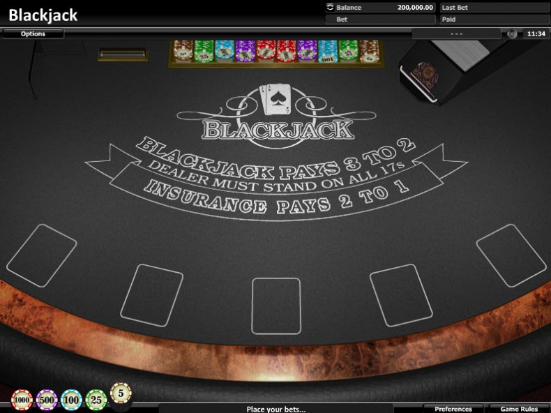 Black Jack Table game by Realistic Games MCPcom