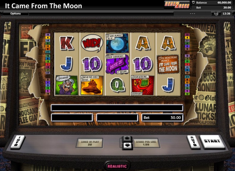 It Came from the Moon Video Slots by Realistic Games MCPcom