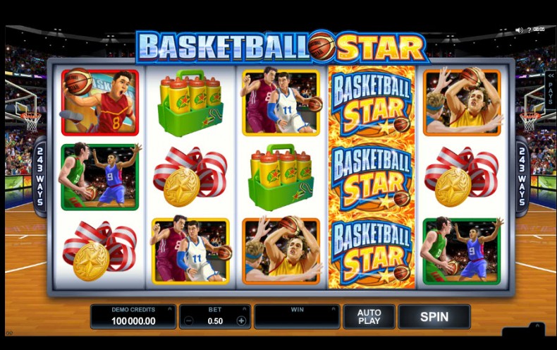 Basketball Star Video slots by Microgaming MCPcom