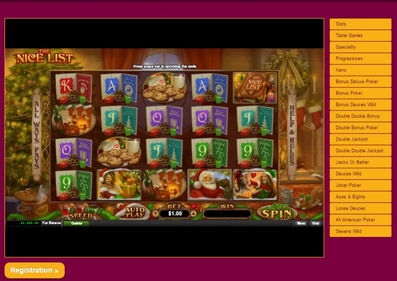 The Nice List Video Slots by Real Time Gaming MCPcom
