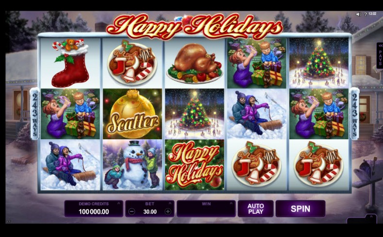 Happy Holidays Video slots by Microgaming MCPcom