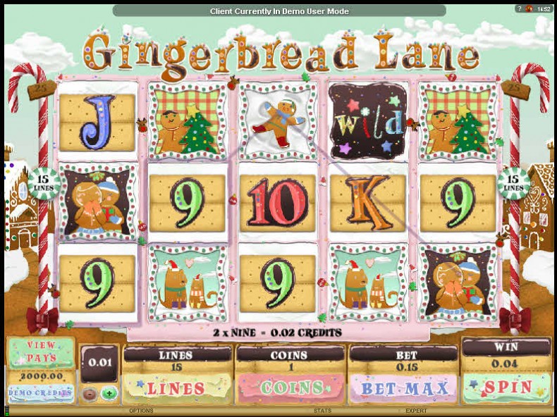 Gingerbread lane MCPcom Microgaming