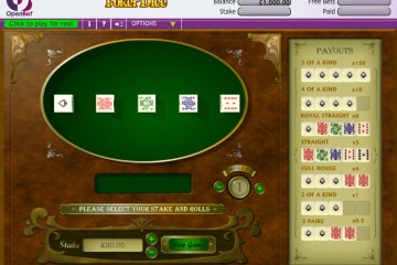 Poker Dice MCPcom OpenBet